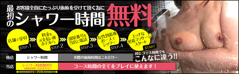 最初のシャワー時間無料